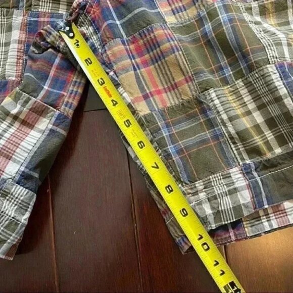 Sonoma Men’s Shorts Flat Front Chino Shorts Cotton Tan Green Blue Plaid Size 36 - Picture 14 of 16